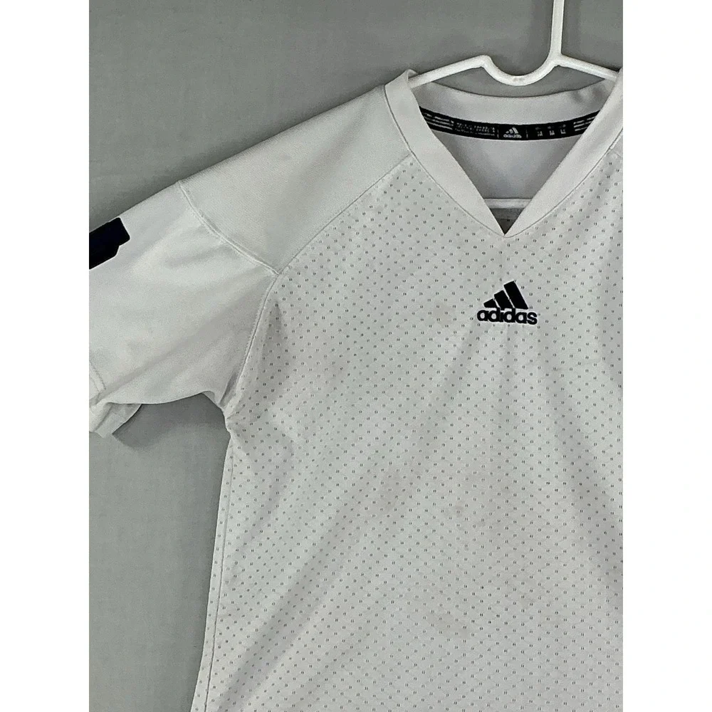 Adidas Youth Soccer Jersey White Short Sleeve Climacool Size M (10–12)
